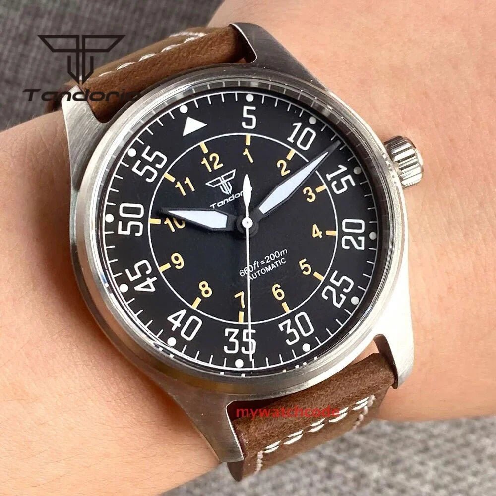 Tandorio 39mm 200m Pilot PT5000 NH35A Automatic Sapphire Glass