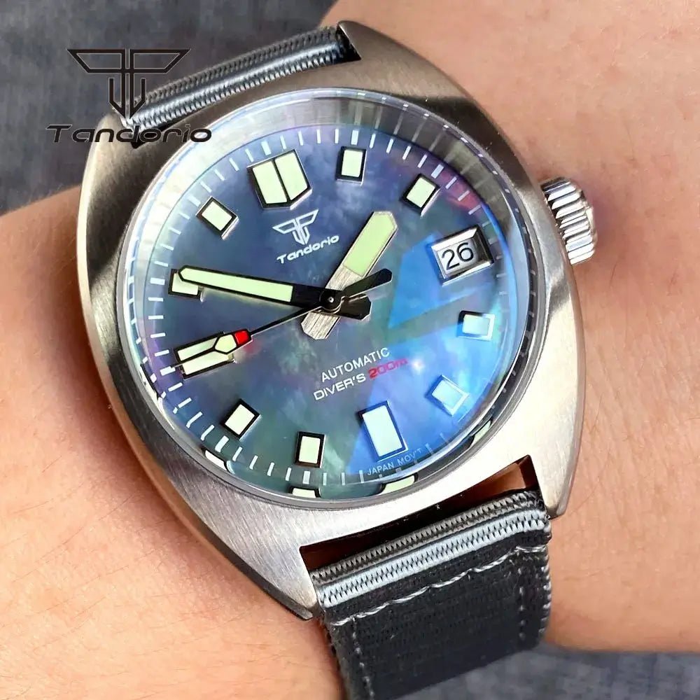 Tandorio Field Watch 36mm with Mother of Pearl Dial – Tandorio Watches