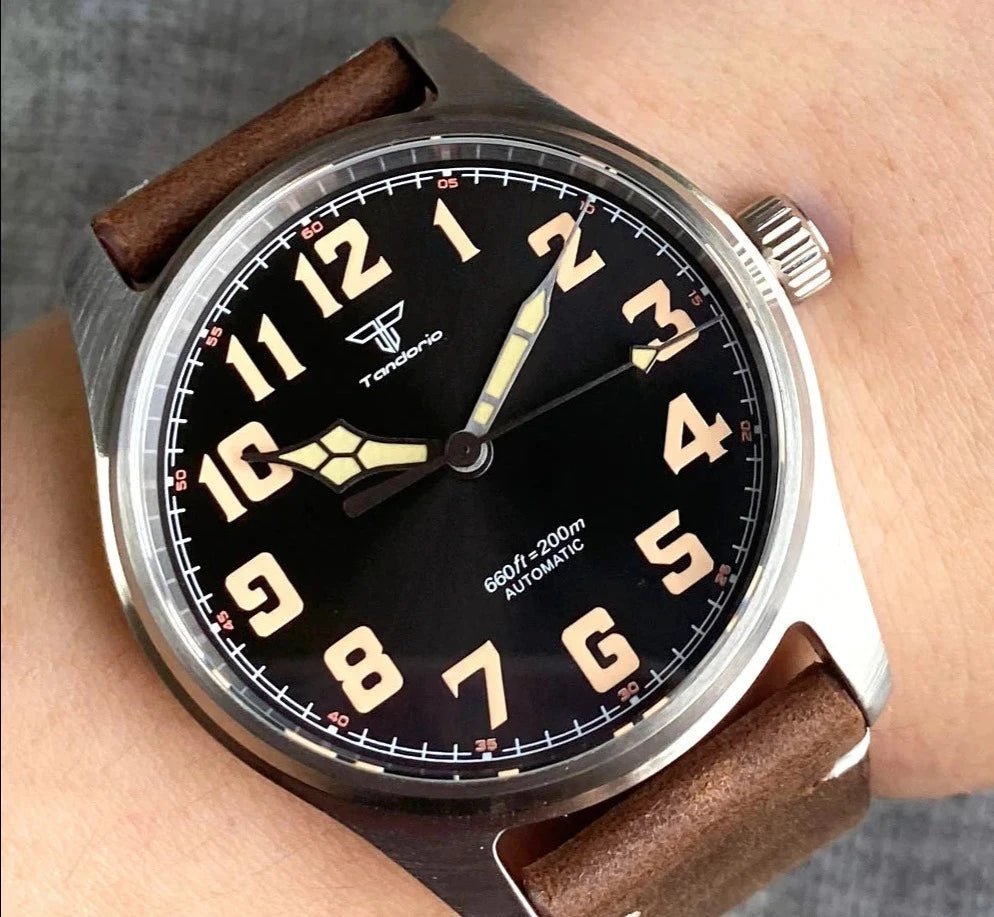 Tandorio pilot watch TD123 NH35A 200m Waterproof Vintage 39mm Tandorio pilot watch TD123 NH35A 200m Waterproof Vintage 39mm