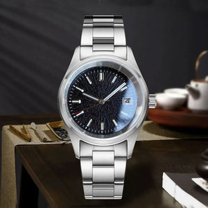 Tandorio Pilot watch 36mm TD105M Blue Red Multicolor Dial NH35A Automatic 200M WR Luminous Sapphire - Tandorio Watches