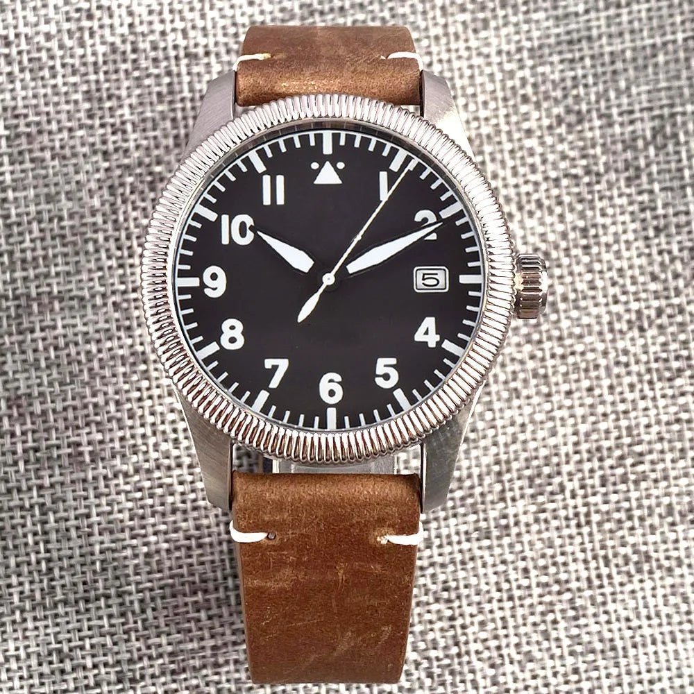 Tandorio Seiko NH35 Automatic 39mm Pilot Military 20Bar Sapphire TD016 - Tandorio Watches