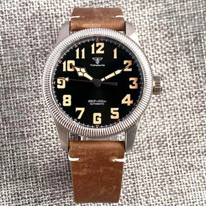 Tandorio Seiko NH35 Automatic 39mm Pilot Military 20Bar Sapphire TD016 - Tandorio Watches