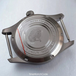 Ti - 2 Titanium Pilot Watch Case Aviator Watch Case 39mm for NH35 NH36 NH38 PT5000 ETA2824 SW200 Movement Sapphire 200M Waterproof - Tandorio Watches