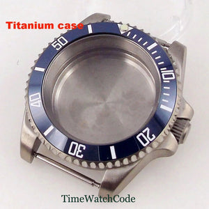 Titanium Watch Case 40mm Sub Diver 200m Waterproof Fit for NH35 NH36 ETA2824 PT5000 Antiallergry Sapphire Crystal Screw - in Crown - Tandorio Watches