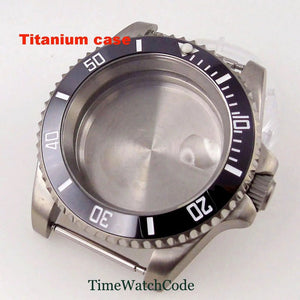 Titanium Watch Case 40mm Sub Diver 200m Waterproof Fit for NH35 NH36 ETA2824 PT5000 Antiallergry Sapphire Crystal Screw - in Crown - Tandorio Watches