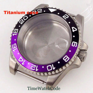 Titanium Watch Case 40mm Sub Diver 200m Waterproof Fit for NH35 NH36 ETA2824 PT5000 Antiallergry Sapphire Crystal Screw - in Crown - Tandorio Watches