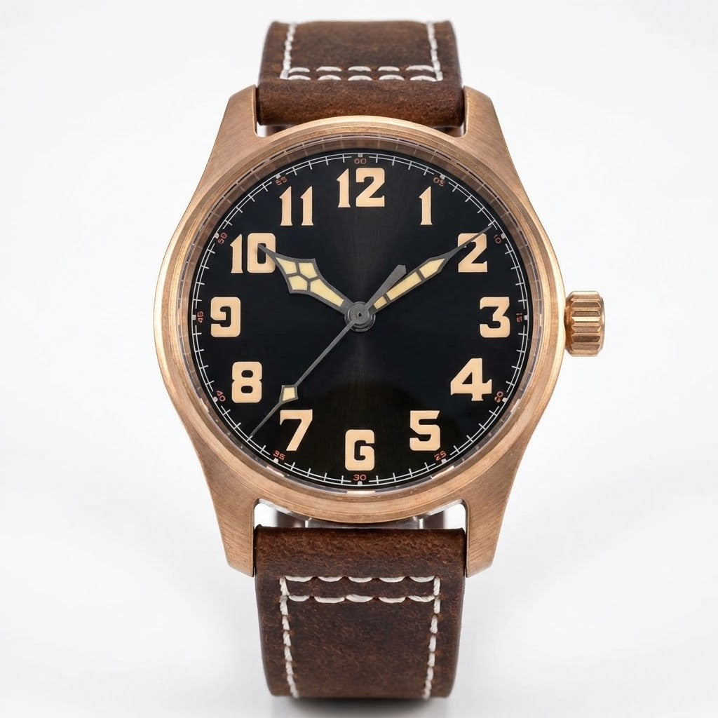 Tandorio CUSN8 Bronze Pilot NH35 Movement Sapphire 20BAR 39mm