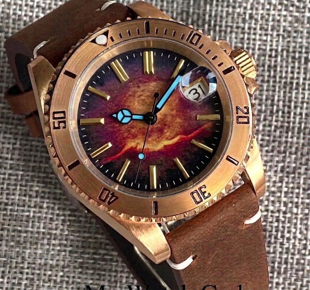 CuSn8 Solid Bronze Submariner Dive Watch Tandorio TD232K CuSn8 Solid Bronze Submariner Dive Watch Tandorio TD232K