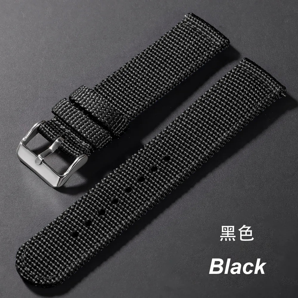 18/20/22/24mm Nylon Watch Band for Seiko Army Military Canvas Woven Nylon Strap Quick Release Wristband Men's Sport Watch Bands - Tandorio Watches