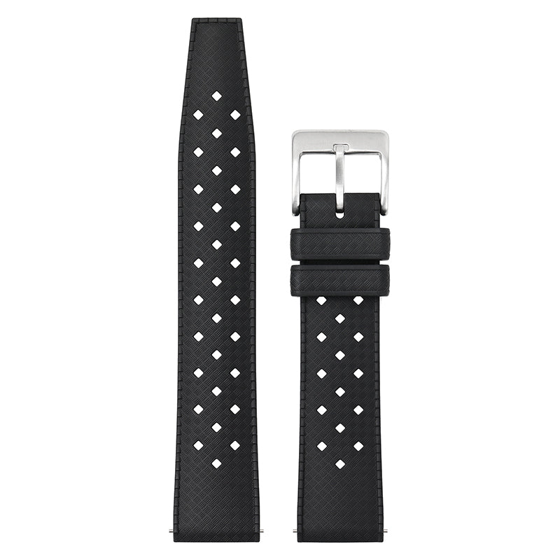 Hole air Fluoro Rubber FKM Watch Strap 20mm Ventilated watch band