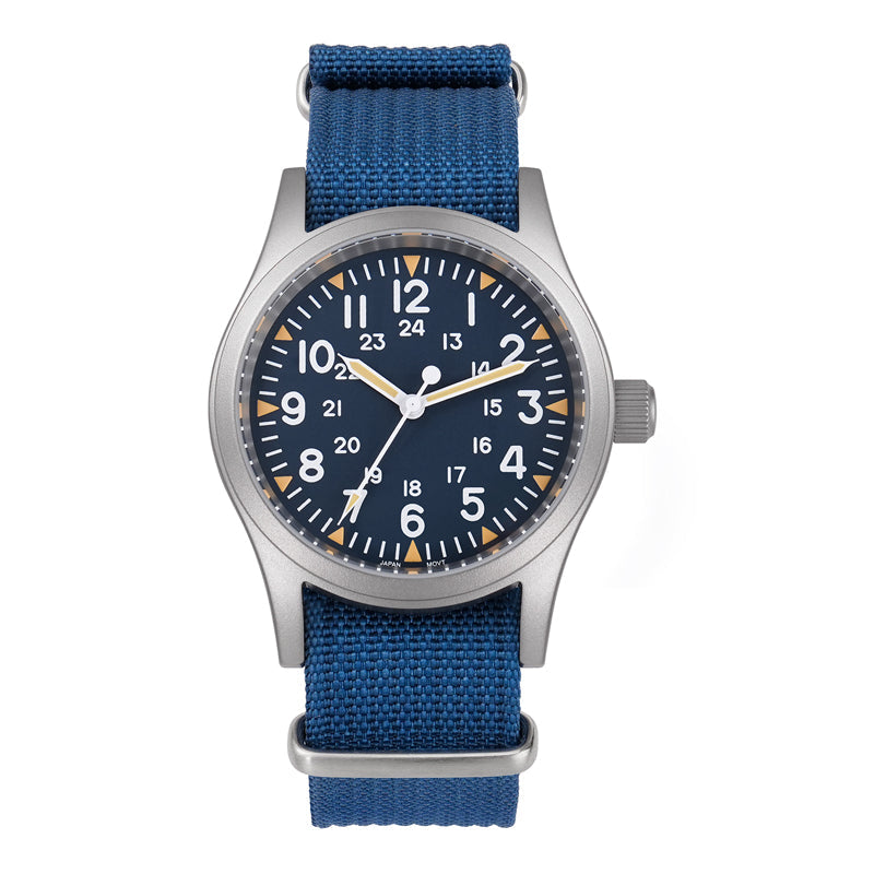Militado VH31 Quartz Vintage Military Watch ML05 Blue white black