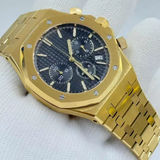 Yellow Gold Quartz Royal Oak Octagon Watch Customized LOGO  Chronograph 41mm Japanese VK63 Movement Sapphire 3ATM