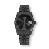 PVD Black Datejust Watch Case 36mm 39mm 316L Stainless Steel fluted Case Sapphire NH35/36/ETA2824 PT5000 Miyota 8215 8285 Day-Date Case