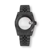 PVD Black Datejust Watch Case 36mm 39mm 316L Stainless Steel fluted Case Sapphire NH35/36/ETA2824 PT5000 Miyota 8215 8285 Day-Date Case