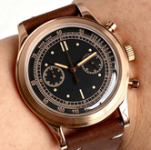 38mm Quartz Pilot Tandorio TD911 Chronograph MIYOTA OS20 Quartz Domed Sapphire Glass Retro 5Bar 2 eyes