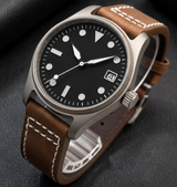 Tandorio Titanium Watch 36mm Pilot NH35/PT5000 Automatic Sapphire 20bar TD127
