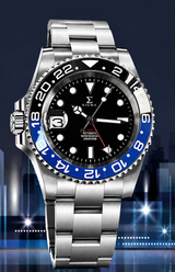 タンドリオ 左利き用腕時計 40mm NH34 GMT ダイバーズウォッチ 904L 20気圧 サファイアガラスバック TD218 サブマリーナー