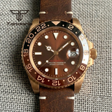 Tandorio TD232B Solid CUSN8 Bronze Watch NH35A PT500040mm Sapphire Submariner Yachtmaster