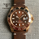 Tandorio TD232B Solid CUSN8 Bronze Watch NH35A PT500040mm Sapphire Submariner Yachtmaster