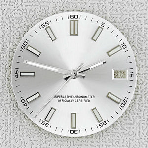 28.5mm double bar date window Watch Dial With Watch Hands Date Just Luminous Sunray Fit NH35 NH36 Watch Faces Automatic Movement - Tandorio Watches