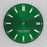 28.5mm double bar date window Watch Dial With Watch Hands Date Just Luminous Sunray Fit NH35 NH36 Watch Faces Automatic Movement - Tandorio Watches