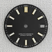 28.5mm double bar date window Watch Dial With Watch Hands Date Just Luminous Sunray Fit NH35 NH36 Watch Faces Automatic Movement - Tandorio Watches