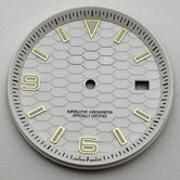 33.8mm NH35 Dial S Logo Gold Sterile Honeycomb Dial Suitable For NH35/NH36 Automatic Movement Vertical Lines Watch Accessories - Tandorio Watches