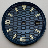 33.8mm NH35 Dial S Logo Gold Sterile Honeycomb Dial Suitable For NH35/NH36 Automatic Movement Vertical Lines Watch Accessories - Tandorio Watches