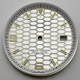 33.8mm NH35 Dial S Logo Gold Sterile Honeycomb Dial Suitable For NH35/NH36 Automatic Movement Vertical Lines Watch Accessories - Tandorio Watches