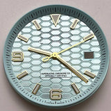 33.8mm NH35 Dial S Logo Gold Sterile Honeycomb Dial Suitable For NH35/NH36 Automatic Movement Vertical Lines Watch Accessories - Tandorio Watches