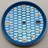 33.8mm NH35 Dial S Logo Gold Sterile Honeycomb Dial Suitable For NH35/NH36 Automatic Movement Vertical Lines Watch Accessories - Tandorio Watches