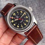 39mm Titanium Pilot Watch Tandorio TD143B NH35A PT5000 Automatic Sapphire 20ATM 63.7g Vintage - Tandorio Watches
