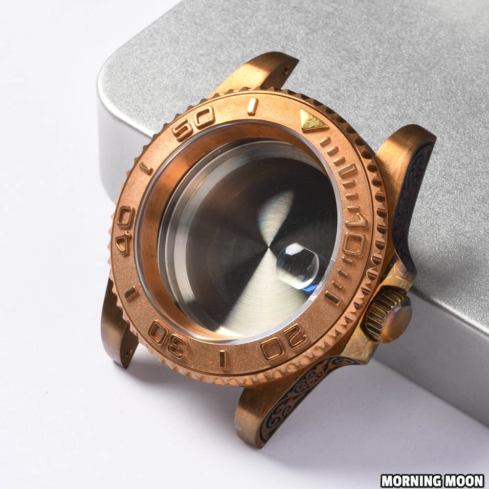 40mm High QUALITY Real Bronze Case Copper Water Ghost Case 28.5mm Dial Sapphire Mirror Suitable for NH35/36 Movement - Tandorio Watches