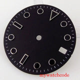 28.5mm Black White Sterile Watch Dial For 24 Jewels NH35A NH36A Automatic Movement With Date Window