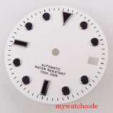 28.5mm Black White Sterile Watch Dial For 24 Jewels NH35A NH36A Automatic Movement With Date Window