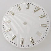 Leaf Watch Dial 29mm Lume Dial Watches Face Fit For NH35/NH35A Movement Date Window Leaf Design Black/Yellow/White Color