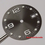 31.5 mm  grey/white/blue/green/black watch dial date window fit for ETA 2824 2836,Miyota 8215 automatic movement men watch