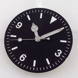 Nologo Black Vintage 29mm Yellow Marks Explorer Watch Dial fit NH35A NH36A ETA2824 PT5000 ST2130 ST1612 MIYOTA DG 2813 Watch Needles