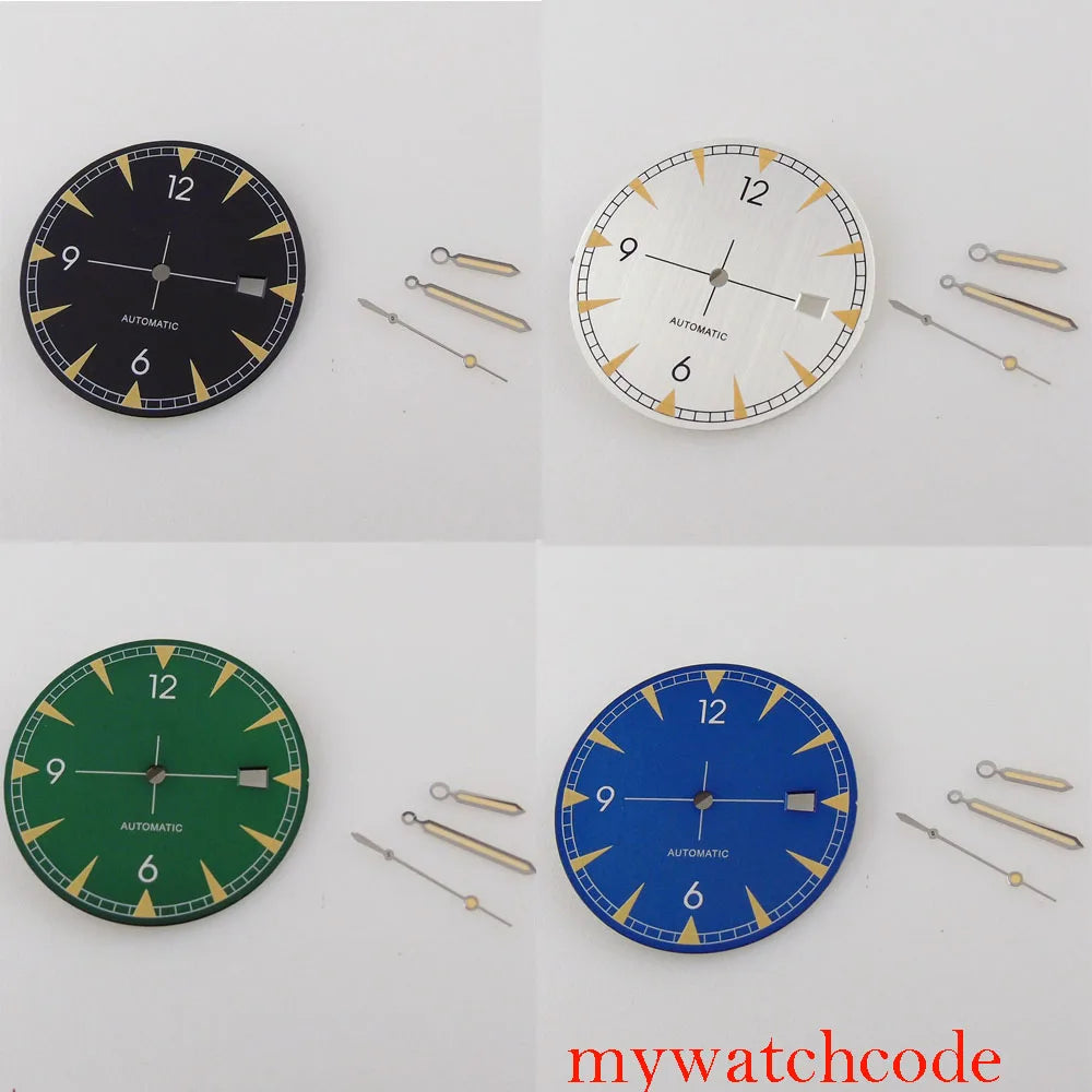 33.5mm Watch Dial Hands Replacement For NH35A NH36A Movement Luminous Marks