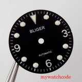 29.2mm Black/Green/Blue Watch Dial Luminous Marks Fit NH35A MH35 Automatic Movement Wristwatch Accessories