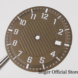 Texture Dial Sterile 34mm Black Automatic Watch Dial Watch Needles fit NH35 Movement