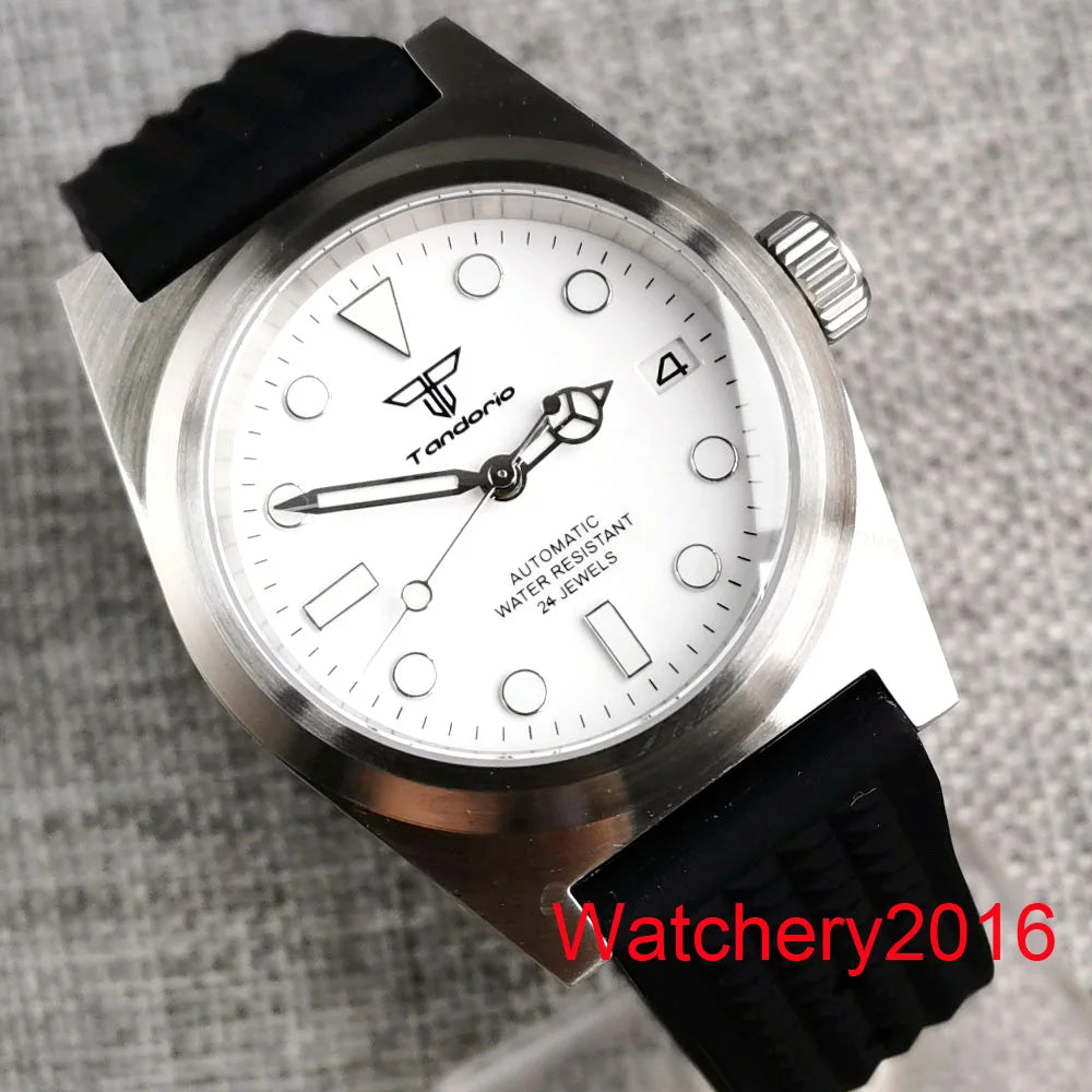 Unimatic U2 Watch Tandorio TD108W 38mm AR Sapphire Glass 200M Waterproof NH35 Waffle Rubber Strap