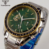 Tandorio 40mm Speed master Automatic  NN3836 Movement Chronograph Date Week Hardlex 5Bar