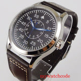 Classic Pilot Watch Tandorio TD 137S 42MM Miyota 8215 ST1612 Automatic Sapphire Green Luminous  Glass Back3ATM