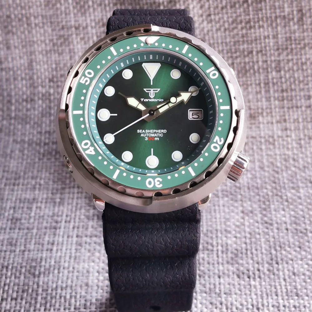 Tandorio Tuna Watch Super Luminous Sapphire Diver 46.5mm NH35A 20bar TD 259