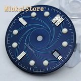 31mm blue/green/black/gray sterile dial for ETA 2836/2824,Mingzhu DG2813/3804,Sea gull1612,Miyota 82 series movement