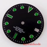 28.5mm Black White Sterile Watch Dial For 24 Jewels NH35A NH36A Automatic Movement With Date Window