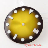 28.5mm Green Blue Red No Logo Luminous Marks Watch Dial Face For NH35 Automatic Movement