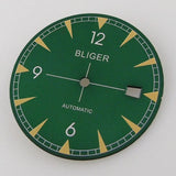 33.5mm Watch Dial Hands Replacement For NH35A NH36A Movement Luminous Marks