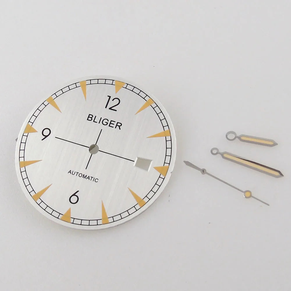 33.5mm Watch Dial Hands Replacement For NH35A NH36A Movement Luminous Marks